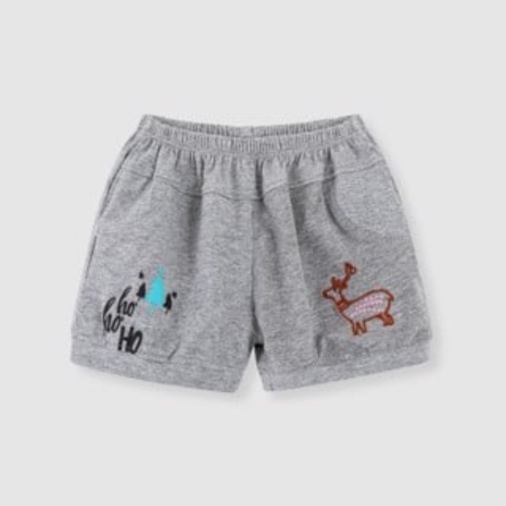 Quần sooc thun bé trai, bé gái Rabity short ngắn cotton co giãn thấm hút mồ hôi họa tiết trẻ em 61273