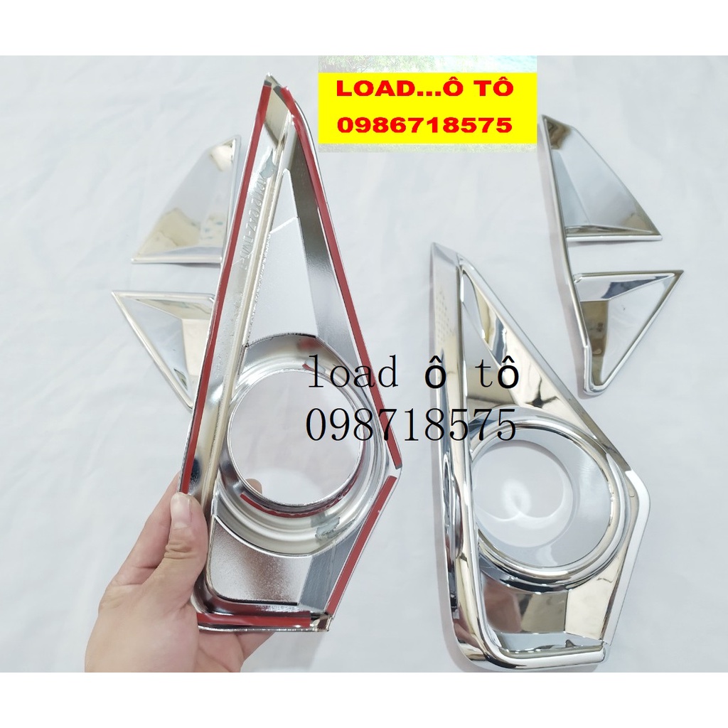 Ốp Viền Đèn Gầm Trước Sau Xe Toyota Veloz 2022-23 Mẫu Nhựa ABS Mạ Crom Sáng Bóng