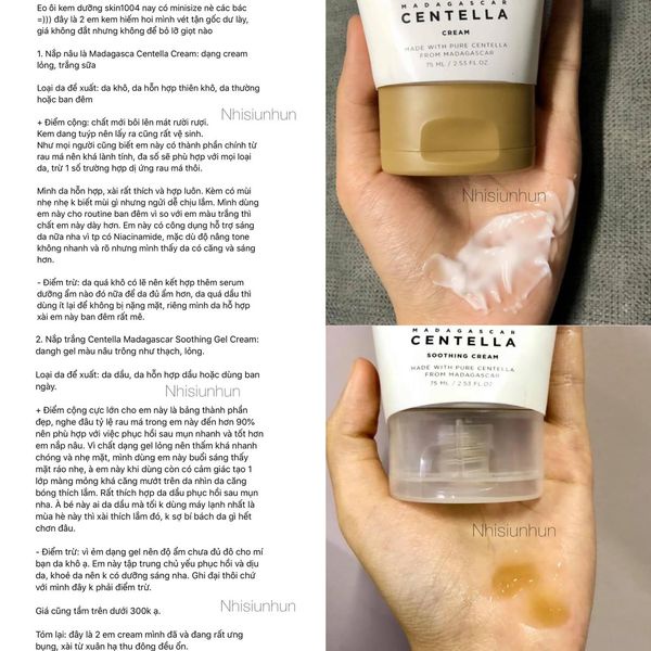 Kem dưỡng Skin1004 Madagascar Centella Cream