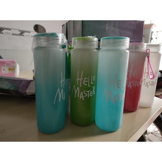 Bình nước thủy tinh Hello Master 420ml