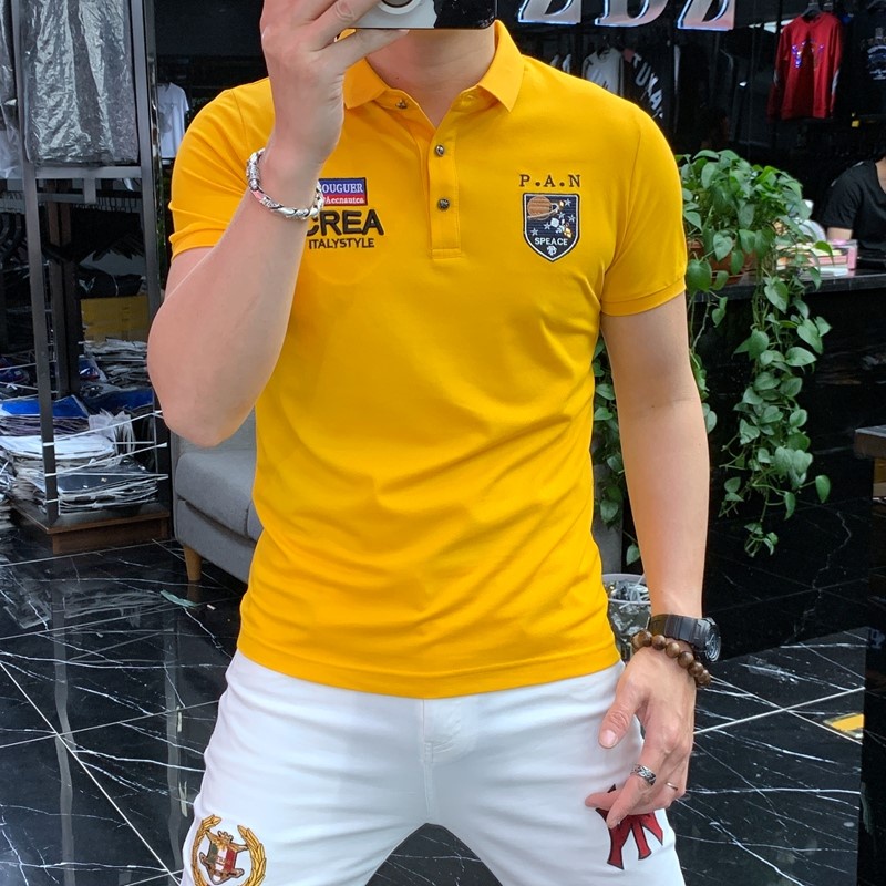Áo thun nam POLO cổ bẻ ngắn tay, chất thun cotton cao cấp co giãn 5 màu logo thêu, sang trọng form chuẩn CC11