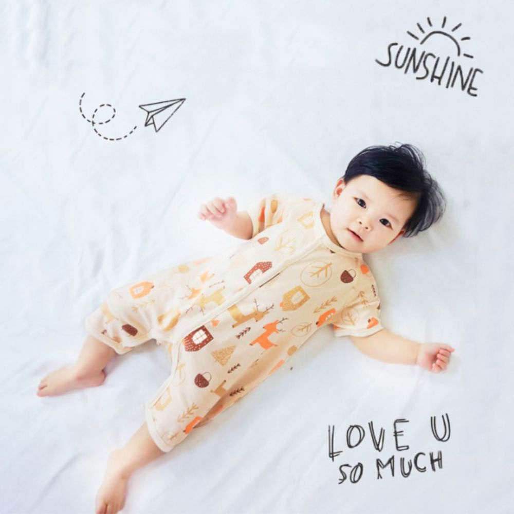 [ORGANIC Baby] Body cộc tay cúc bấm giữa cho bé 100% COTTON HỮU CƠ TỰ NHIÊN siêu đáng yêu.