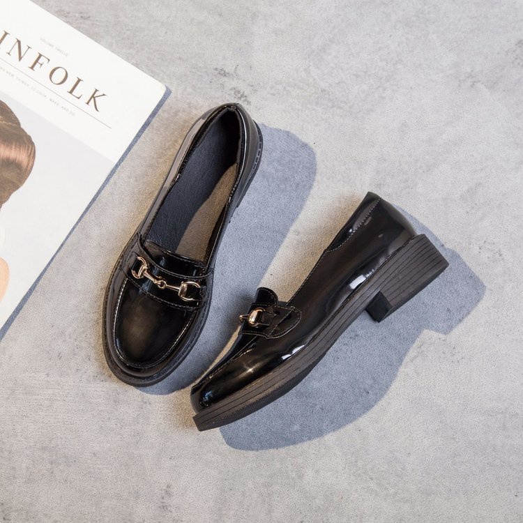 Giày lười IELGY da bóng phong cách Hàn Quốc trẻ trung thời trang dành cho nữ