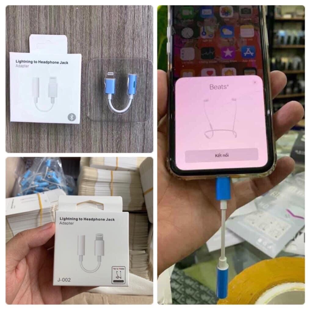 Cáp chuyển đổi từ tai nghe iPhone 7,8 JH-002 lightning (qua bluetooth) qua 3.5 loại 1
