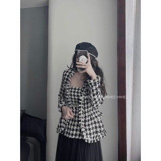 Set dạ tweed houndstooth mimee