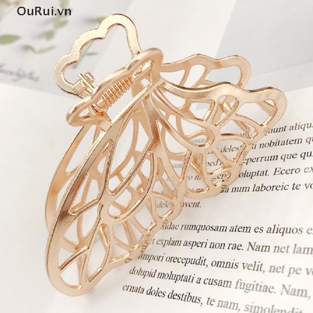 Kẹp Tóc Càng Cua Lớn Bằng Hợp Kim Hình Học Cho Nữ {OuRui.vn}