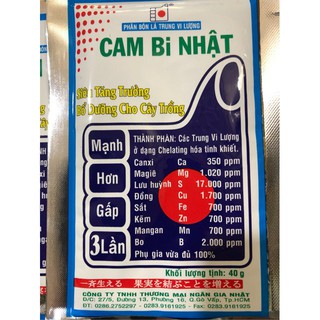 COMBO-5 GÓI CAM BI NHẬT 308 BỔ SUNG VI LƯỢNG CHO CÂY TRỒNG