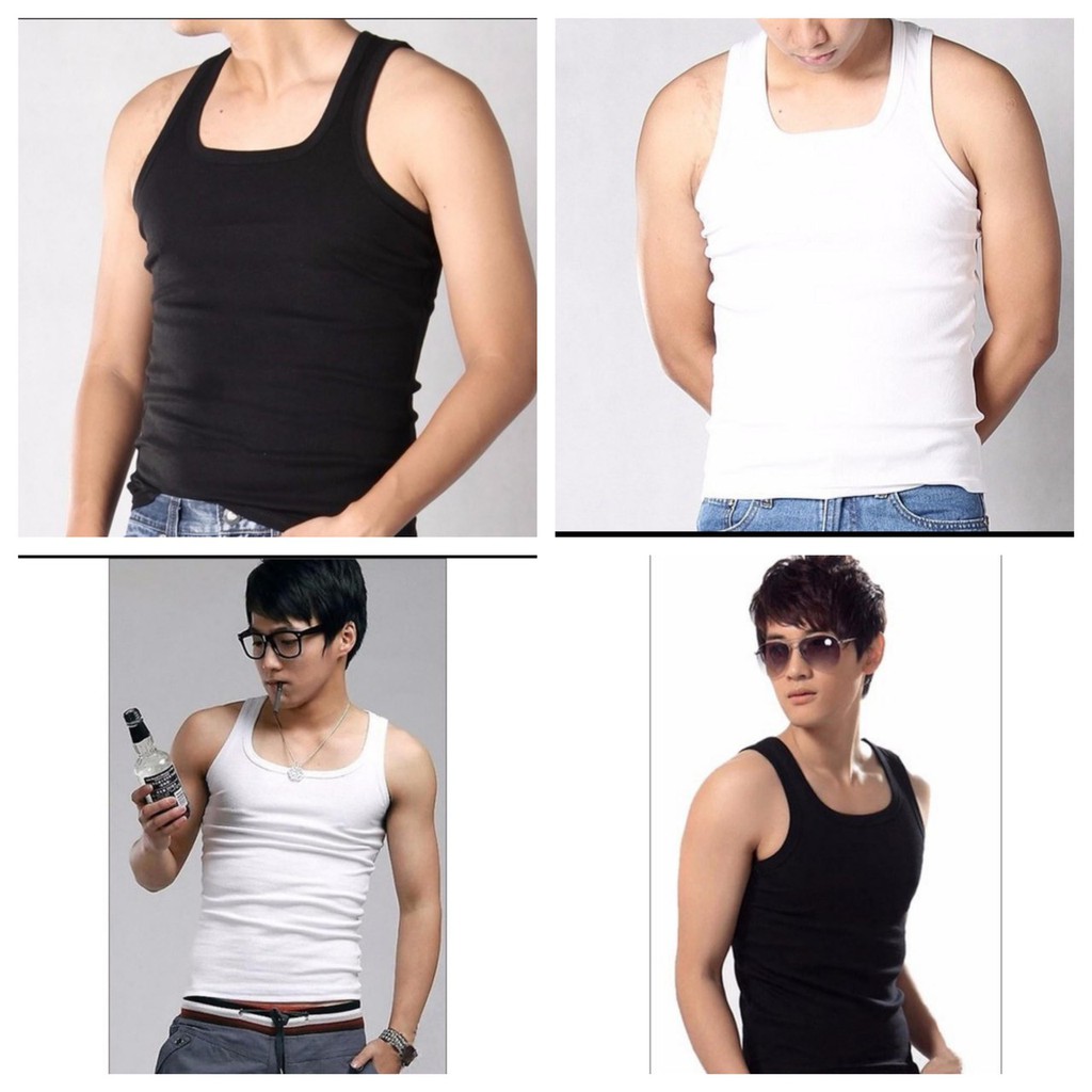 [HCM] SALE OFF ÁO BODY 3 LỖ NAM , COTTON from ôm , 3màu , SIZE 40kg-90kg 3L03