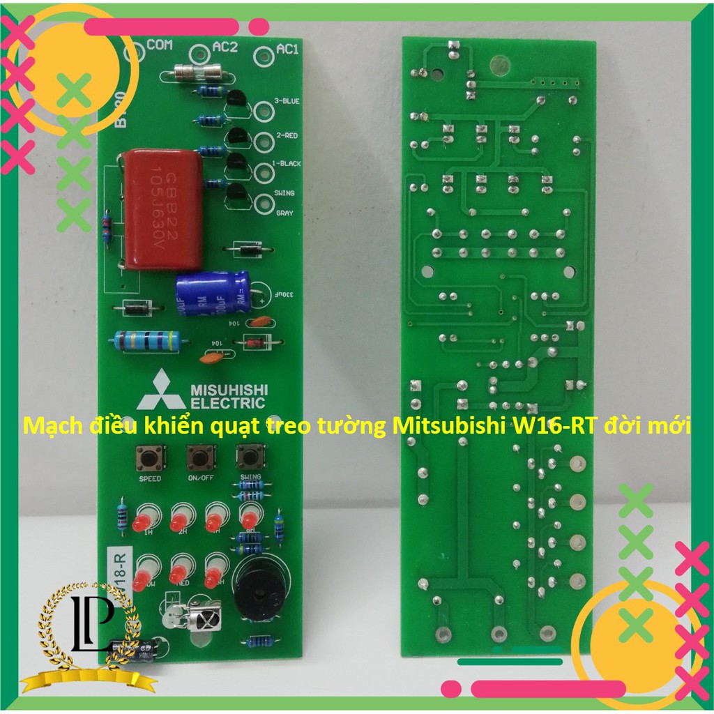 Mạch quạt treo tường Mitsubishi W16-RU, RT, RP đời mới