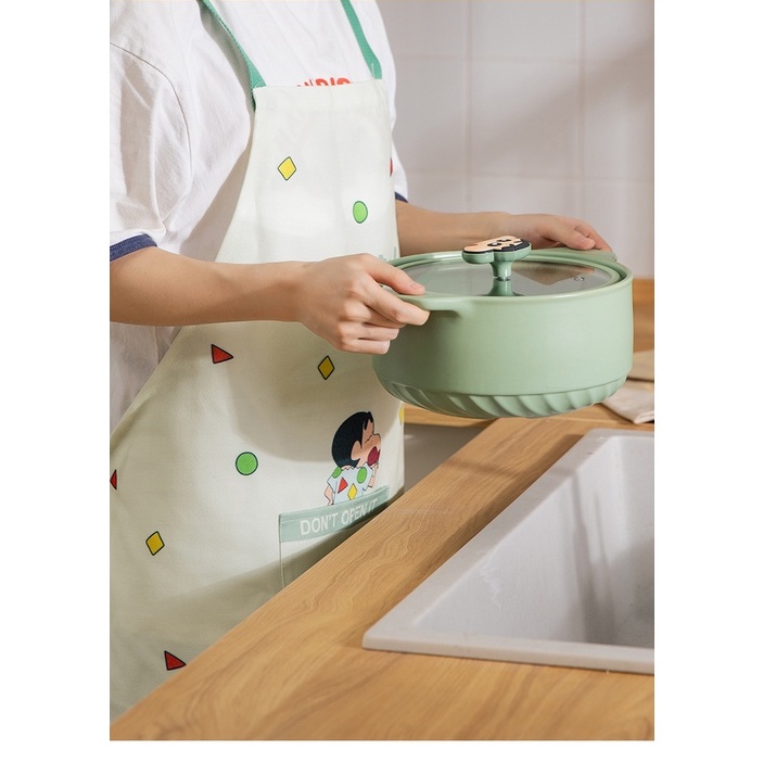 TẠP DỀ VÀ GĂNG TAY SHIN CẬU BÉ BÚT CHÌ BẰNG COTTON