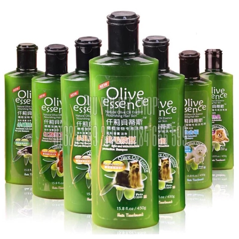 Sữa Tắm Cho Chó Mèo 🐶😻 Trị Ve Rận Bò Chét❤️ Dưỡng Lông Mượt ❤️ Trị Nấm Trên Da Thú Cưng 🐱 Sữa Tắm OLIVE ESSENCE ❤️❤️❤️❤️
