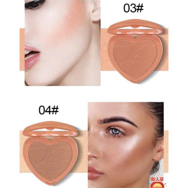 Phấn Má Tông Cam Thời Thượng Kiss Bèauty Sweet Heart Blusher