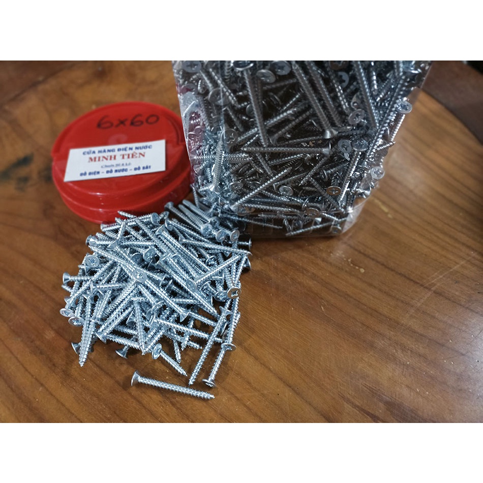 Vít trắng bắt gỗ, tắc kê 4 ly, 5 ly, 6 ly nhiều kích thước