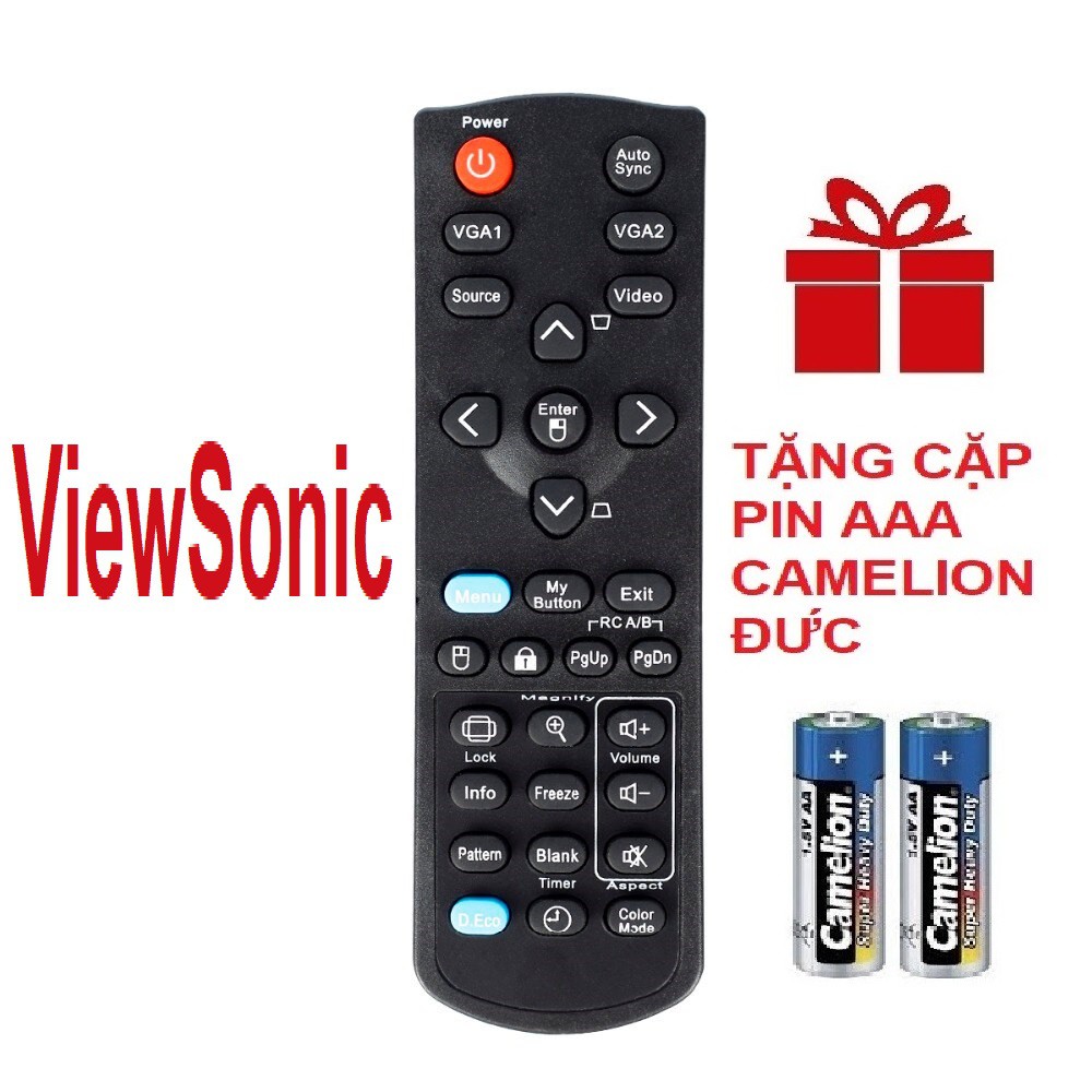 Remote máy chiếu VIEWSONIC mẫu 1 - Điều khiển máy chiếu VIEWSONIC mẫu 1 - PROJECTOR (Hàng hãng - tặng pin)