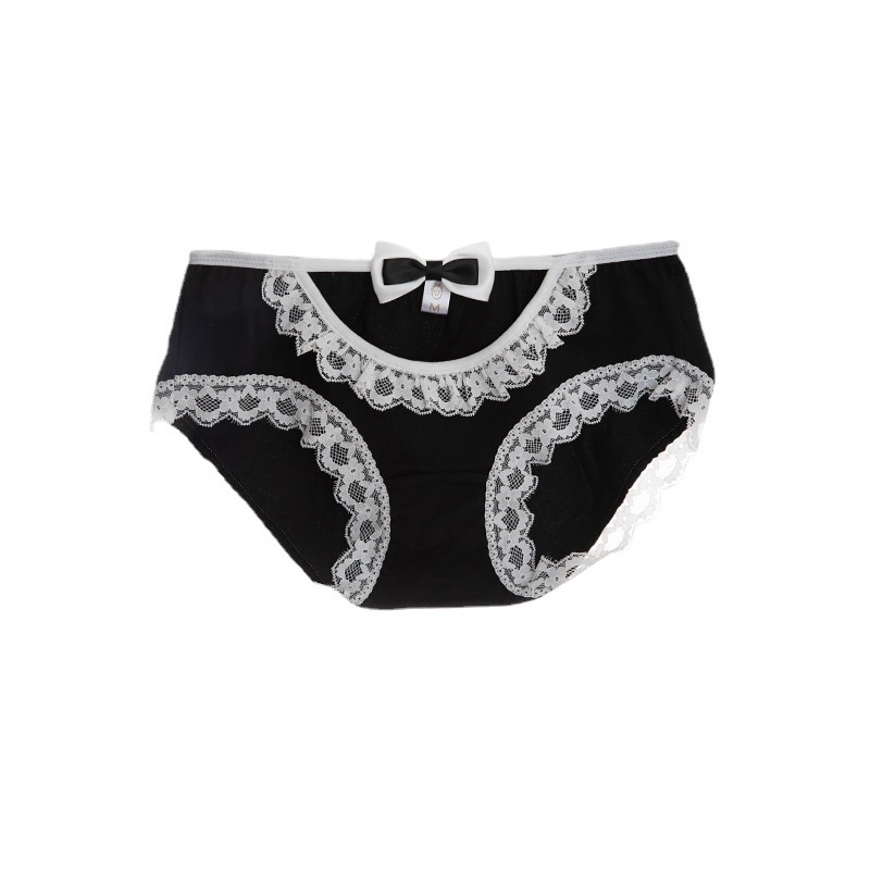 Quần Lót Cotton Lưng Thấp Phối Ren Đính Nơ Thoáng Khí Quyến Rũ Cho Nữ 2022