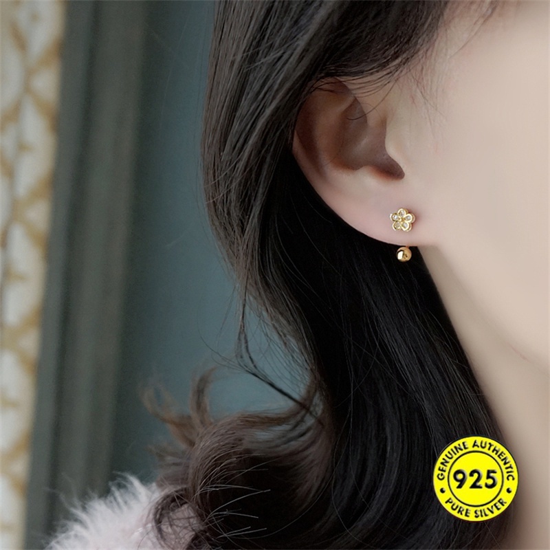 Bông tai mạ bạc 925 thiết kế mới thanh lịch 18K