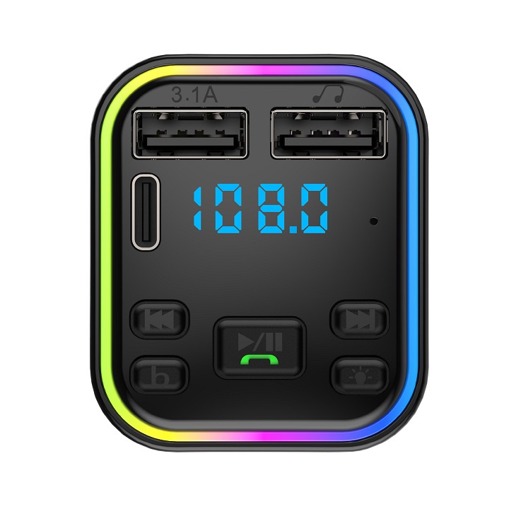 Tẩu Sạc Nghe Nhạc Trên Xe Hơi Bluetooth 5.0 Hỗ Trợ Mp3 / Dual Usb Qc 3.0+Pd Type C