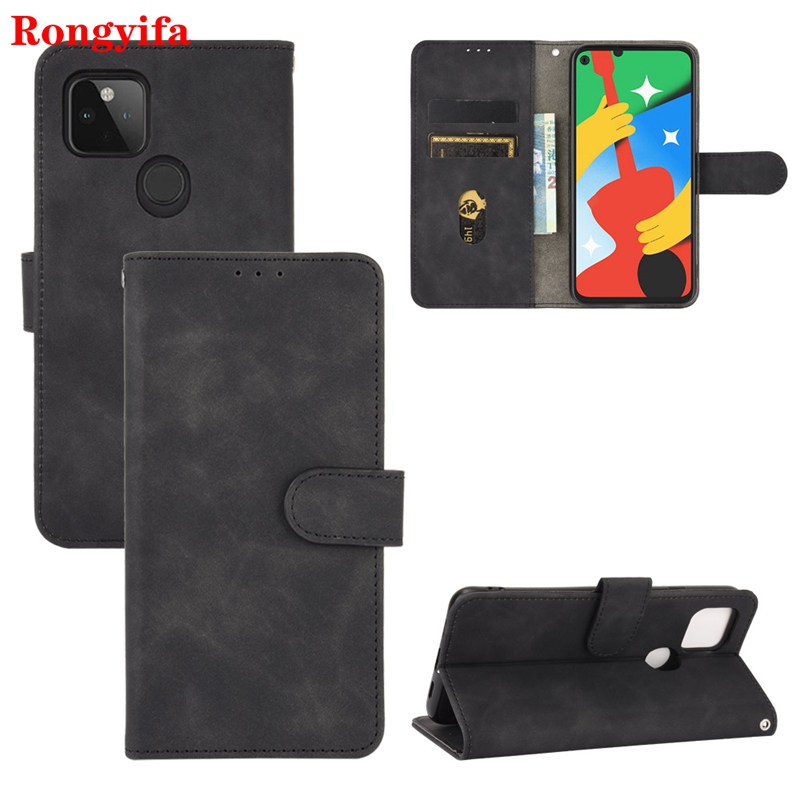 Bao da điện thoại nắp lật kiêm ví đựng thẻ và giá đỡ cho GOOGLE PIXEL 4A 5G 5 4A 4 3A 3 XL