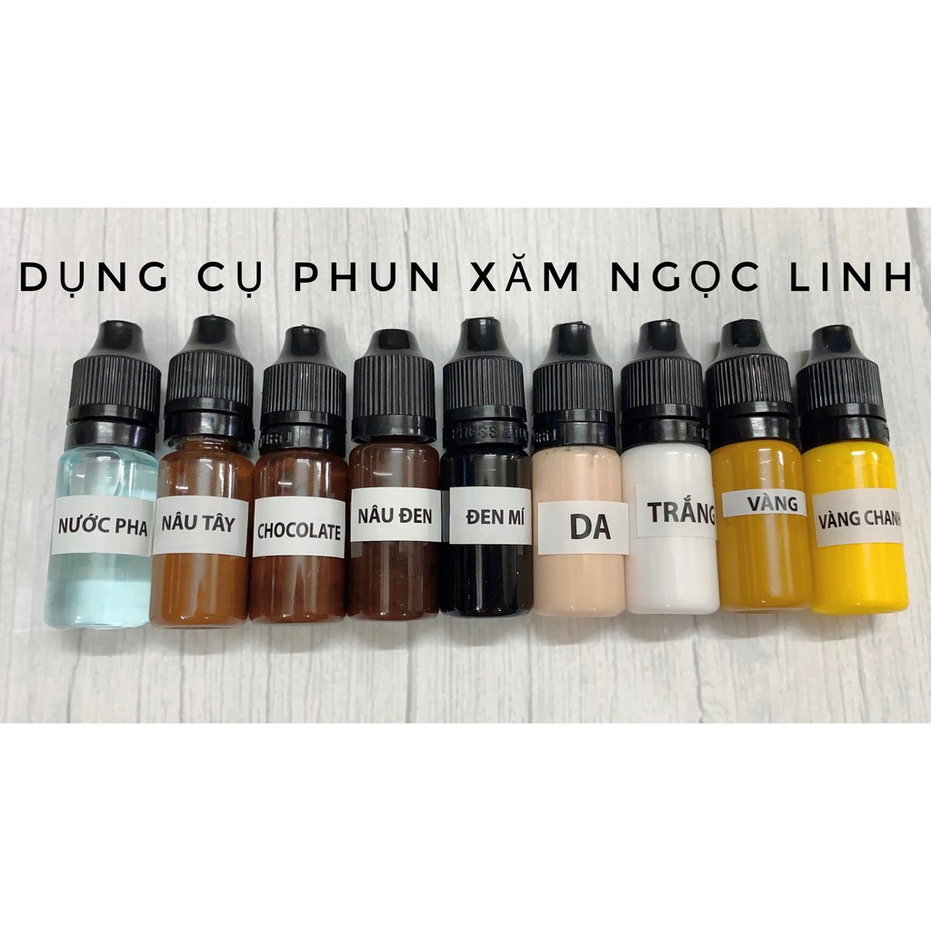 Các tông màu mực xóa sửa-xử lý chân mày, môi mực độc quyền(handmade)