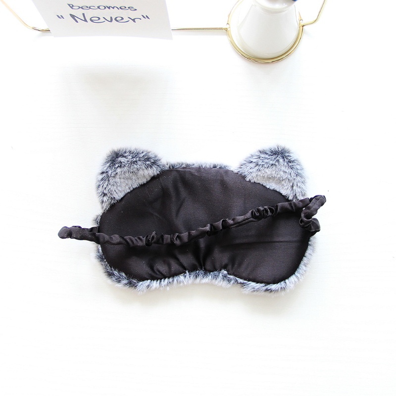 Bịt Mắt Hình Mèo 3D Bằng Lông Nhung Dễ Thương Vui Nhộn
