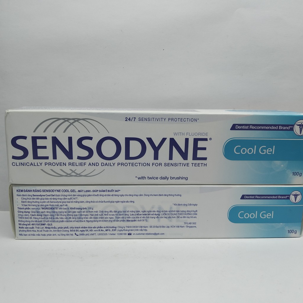 Kem đánh răng sensodyne cool gel tuýp 100G