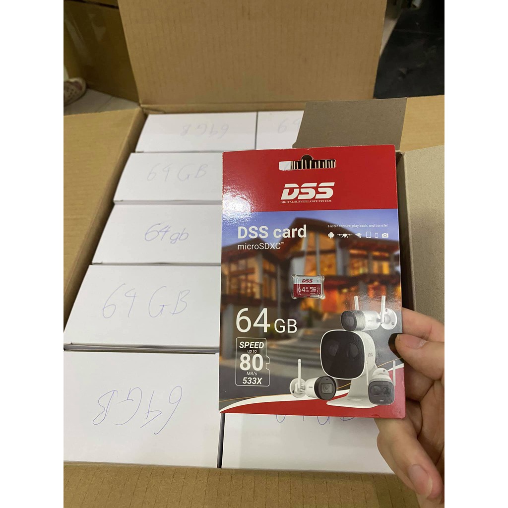 Thẻ nhớ DSS 32Gb, 64GB,128Gb,256Gb Class 10 tốc độ 80Mb/s dành riêng cho camera