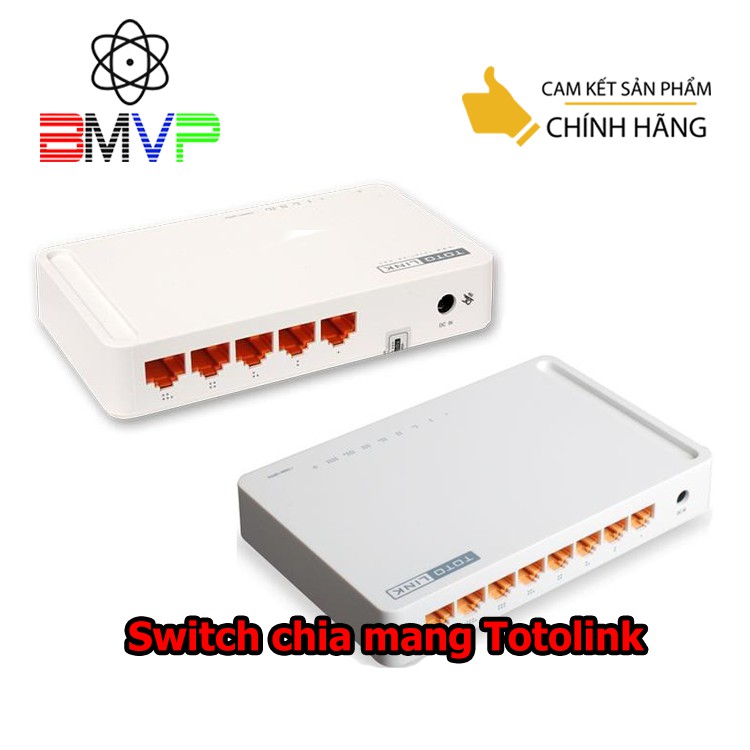 Switch chia mạng Giga 1000Mbps Totolink 5 Port, 8 Port Gigabit - Hàng chính hãng