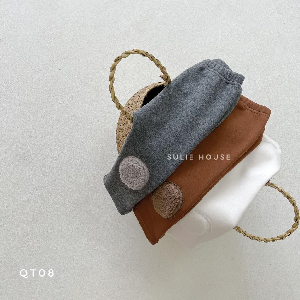 Quần legging lót lông đáp gối - QT08