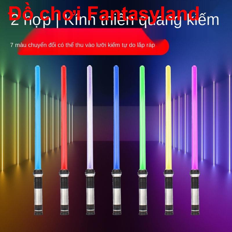 Star Wars lightsaber dành cho trẻ em thanh kiếm laze kính thiên văn phát ra ánh sáng rung cậu bé vũ khí nhấp nh