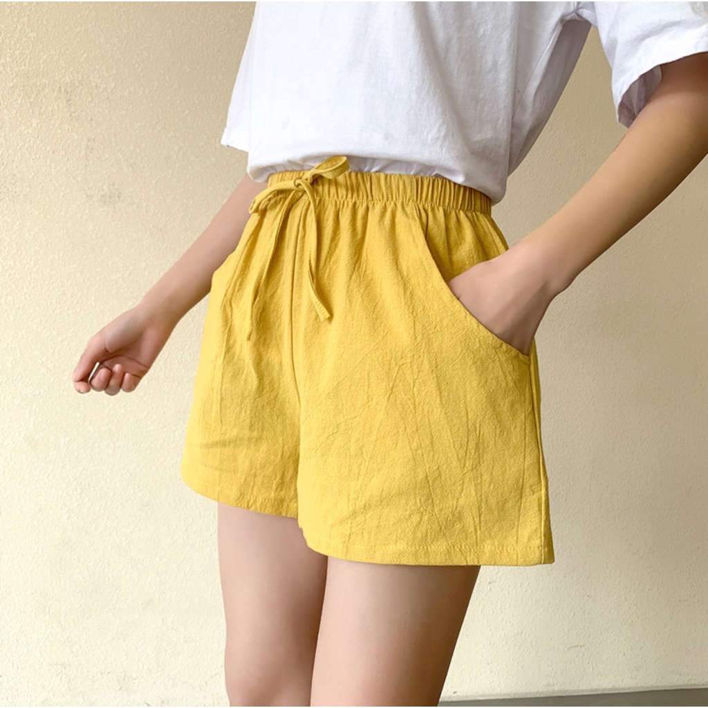 BIGSIZE Quần Short ống rộng nữ 40-100KG LINEN thời trang năng động lưng chun co giãn | BigBuy360 - bigbuy360.vn