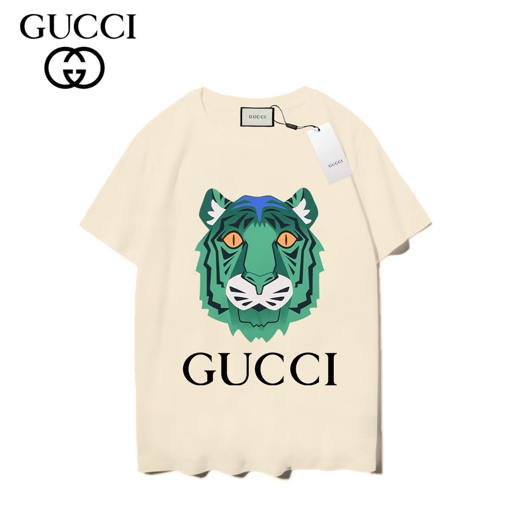 Áo Thun Tay Ngắn Chất Liệu cotton In Họa Tiết GUCCI Thời Trang unisex