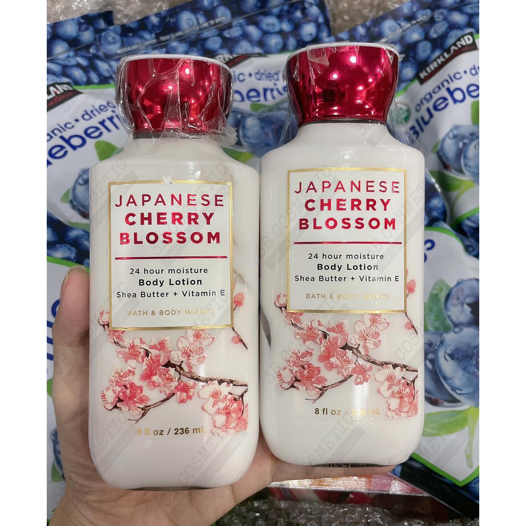 ( MẪU MỚI ) Sữa Dưỡng Thể Bath & Body Works Super Smooth Body Lotion Japanese Cherry Blossom 236ml