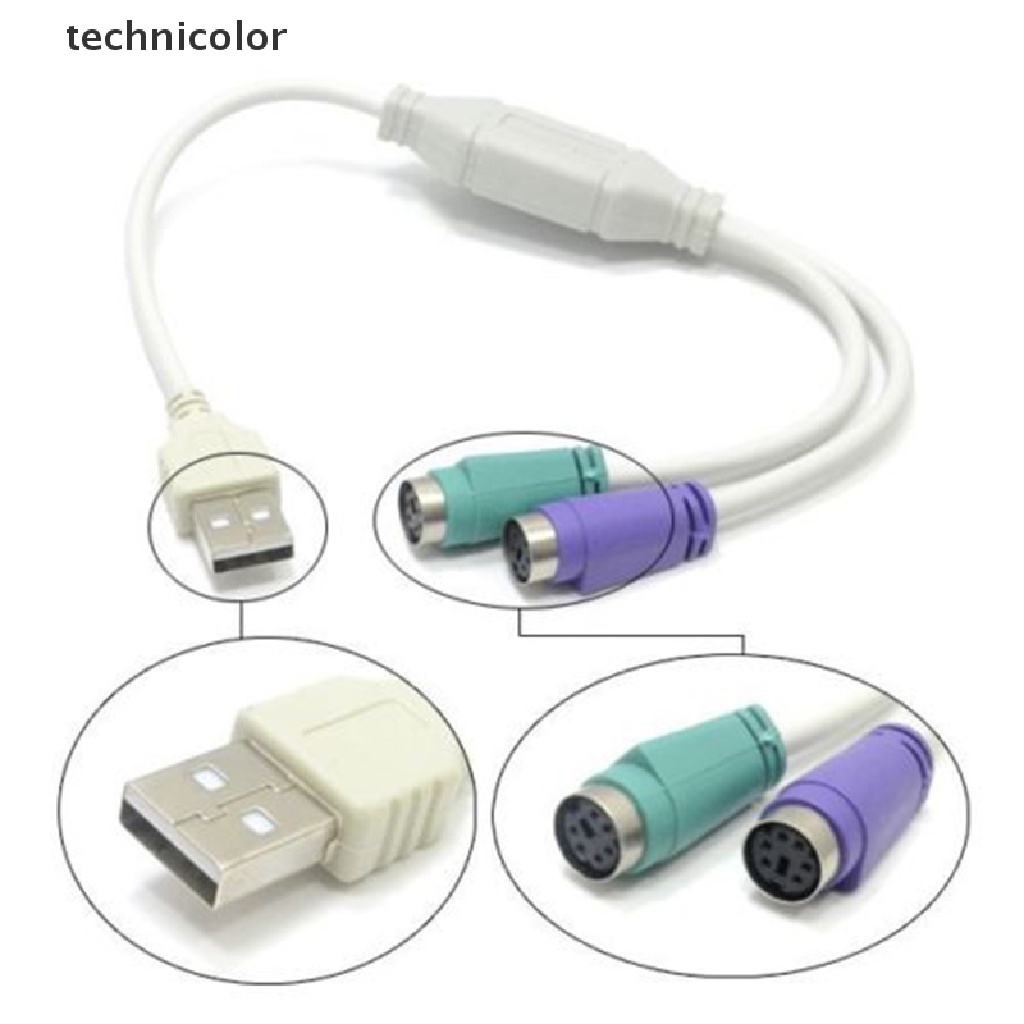 Dây Cáp Chuyển Đổi Đầu Cắm USB Sang Ổ Cắm PS2 Cho Chuột Và Bàn Phím