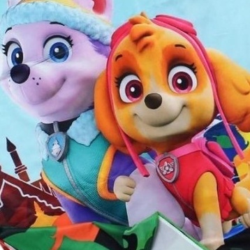 Đầm bé gái thun lạnh in 3d hoạt hình chú chó cứu hộ paw patrol Kunkun D694