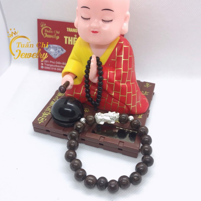Vòng Tay Trầm Hương ⚡FREESHIP⚡ Vòng Trầm Tốc Hương Thơm, Kết Hợp Charm Tỳ Hưu Tài Lộc, Vòng Phong Thủy, Vòng Đôi Đẹp
