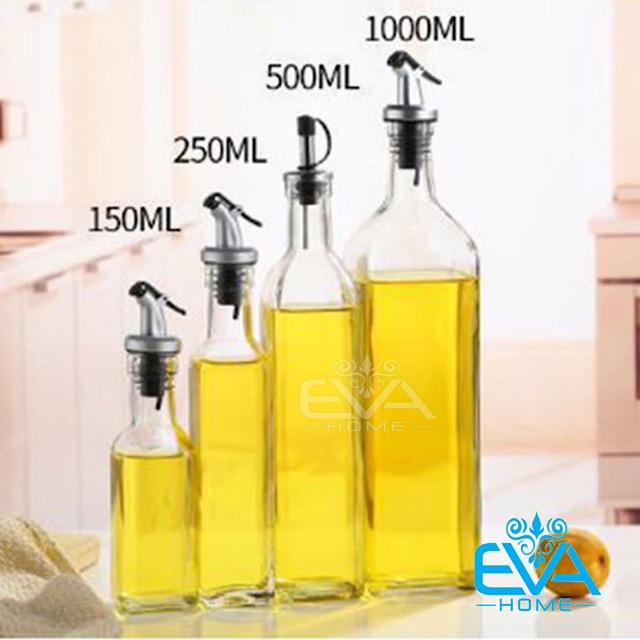 Chai Thuỷ Tinh Vuông Rót Gia Vị Rót Dầu OiL Can 250 Ml