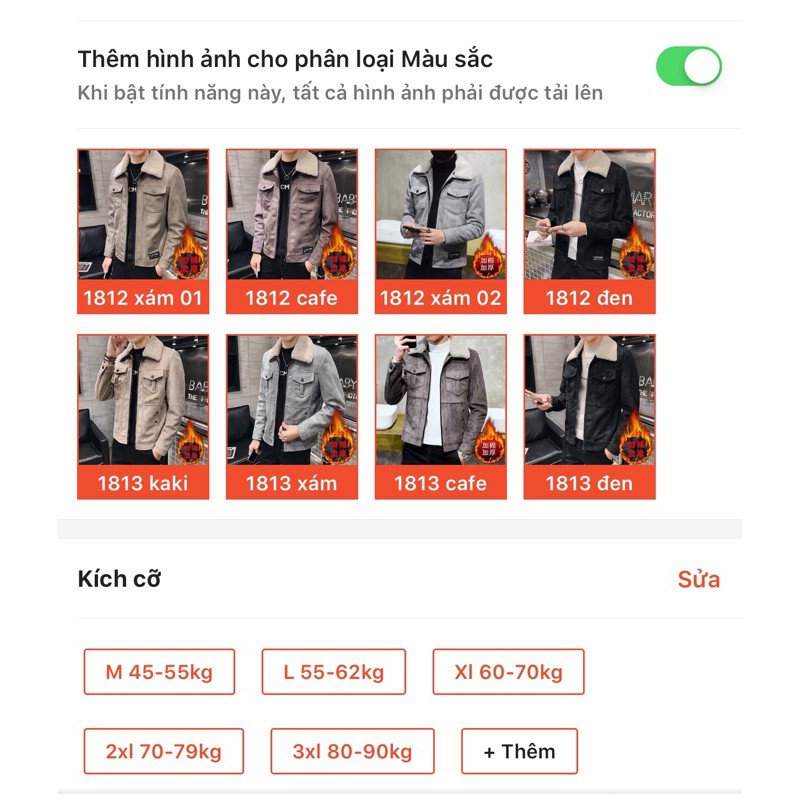 Áo da lộn trần bông cao cấp -hàng quảng châu sẵn xám 1813 2xl