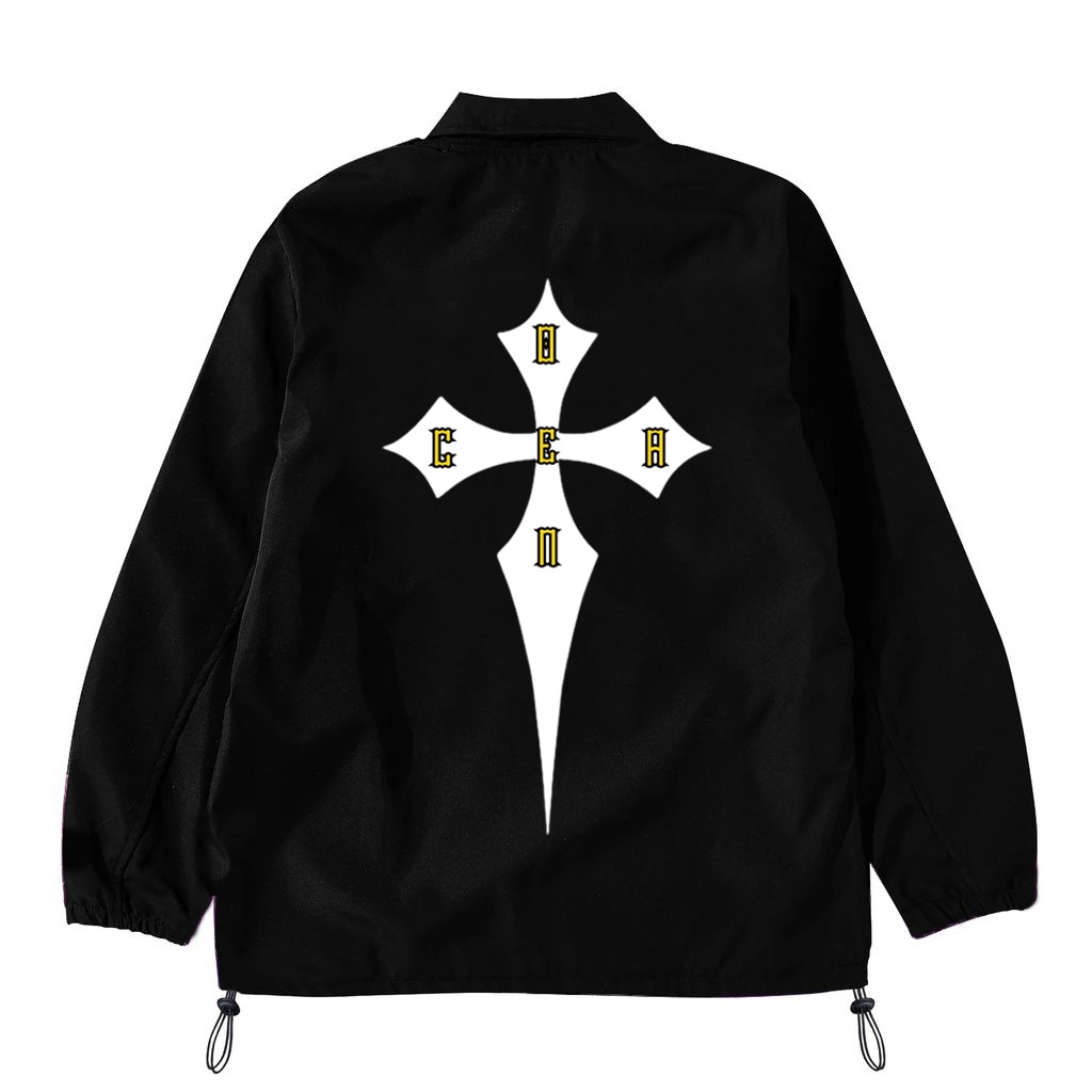 Áo khoác jacket CROSS OCEAN dù 2 lớp Local Brand unisex - Áo khoác nam nữ Ullzang Basic có form rộng XL - OCEAN.CLO