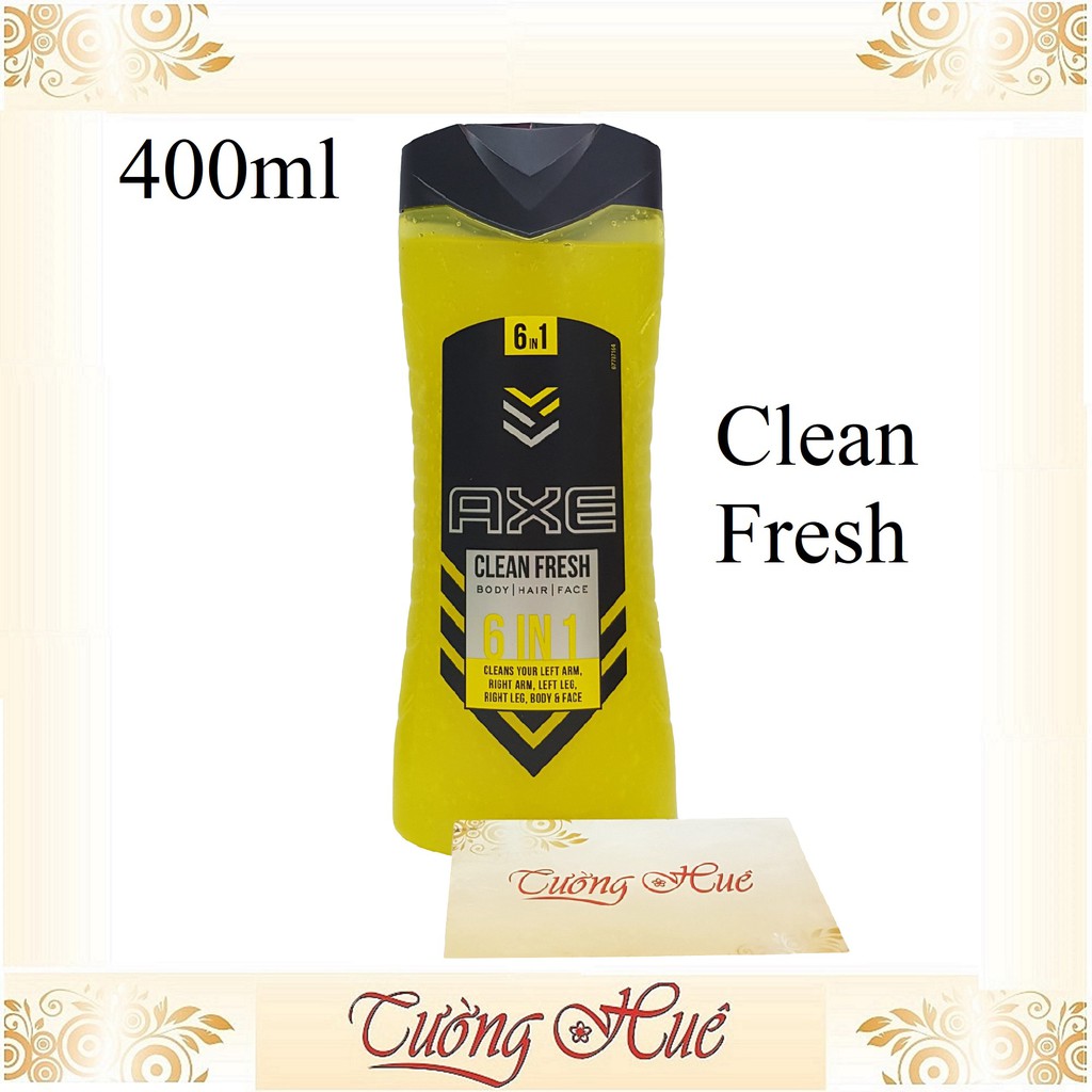 Sữa Tắm Nam AXE Clean Fresh 6in1 Body Wash - 400ml