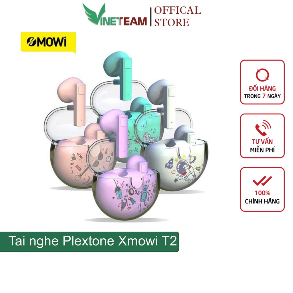 Tai Nghe Bluetooth Vinetteam Plextone xMOWi T2 Có Mic Cho Android IOS Và Hệ Thống Windows -dc4790