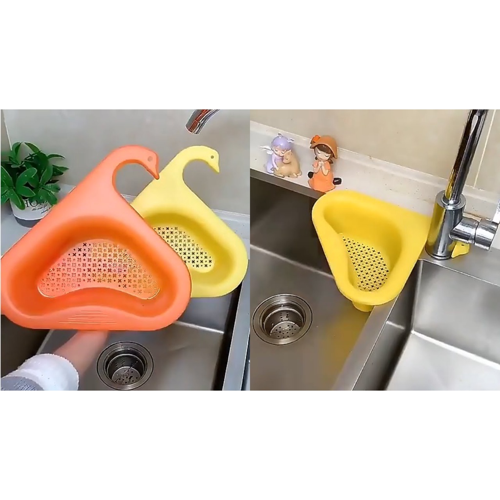 Rổ tam giác ráo nước đa năng gắn vòi rửa chén - Màu ngẫu nhiên