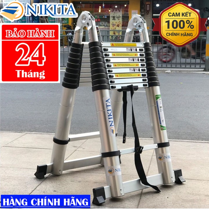 Thang nhôm rút chữ A NIKITA - Chính hãng nhập khẩu 100%, bảo hành 2 năm