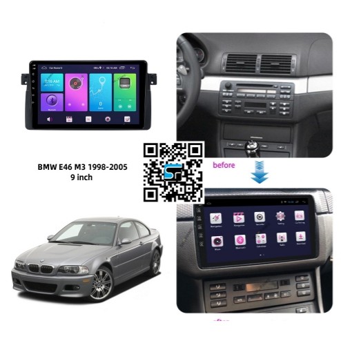 Mặt Dưỡng Gắn MÀN HÌNH ANDROID Thông Dụng Cho Xe BMW 3 (E46 )