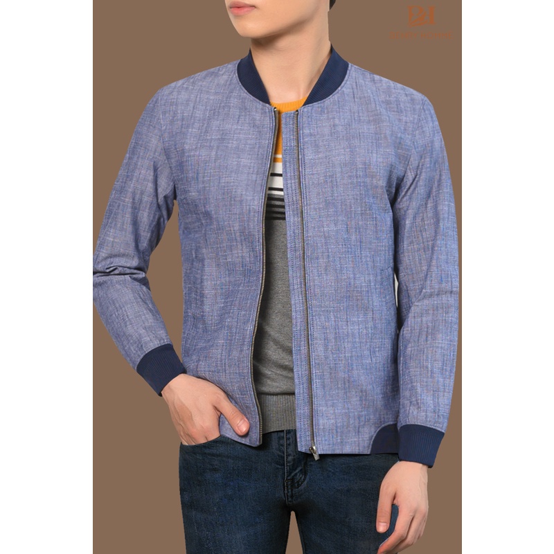 Áo khoác nam Benry, chất liệu vải tuytsi pha lông cừu, Dáng áo slim fit mặc thanh lịch, trẻ trung mã 1858NV-Benryhomme