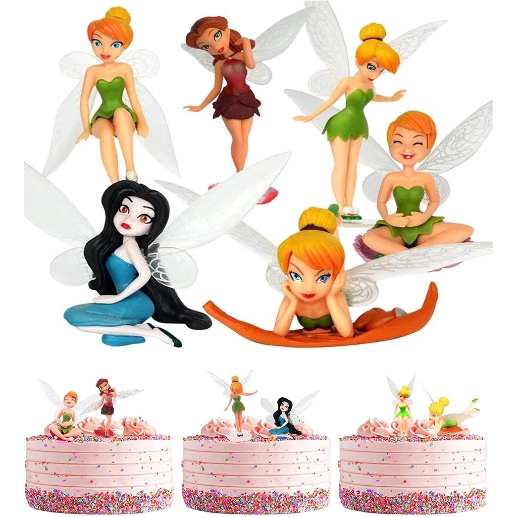Set 6 Chi Tiết Trang Trí Bánh Hình Nàng Tiên