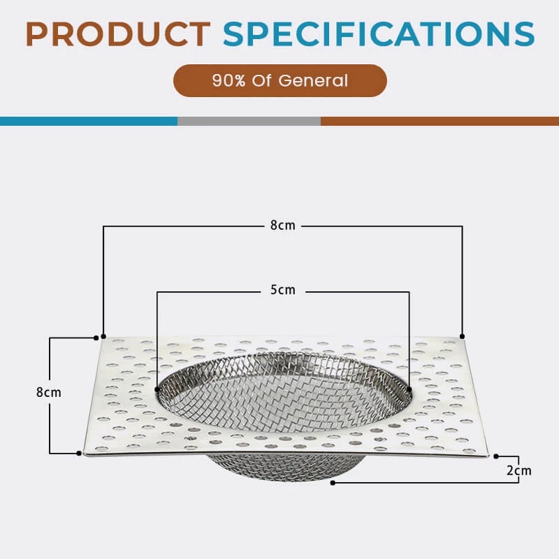 Lưới Lọc Rác Bồn Rửa Chén / Bồn Tắm Bằng Thép Không Gỉ Chống Tắc Nghẽn