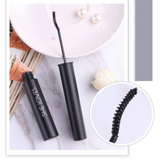 Mascara đầu cong mỏng SHE LOVES làm dài và dài mi chống thấm nước lâu trôi