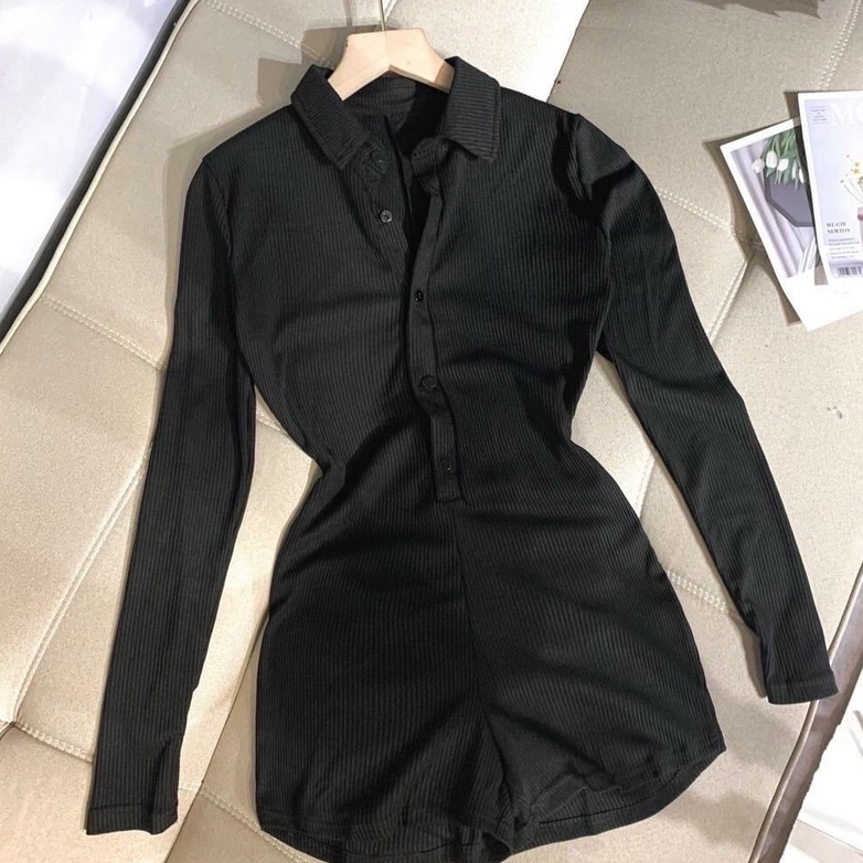 Jum bikini đen liền thân tắm biển tay dài đồ bơi dạo phố du lịch hình sàn thật HATI