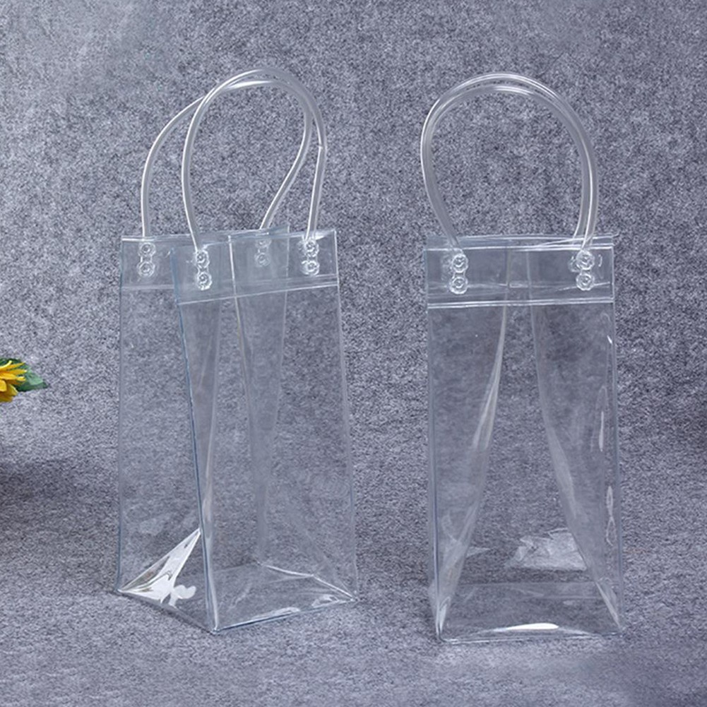 Túi đựng đá giữ lạnh chai rượu bia sâm panh chai nước có quai xách có thể gập lại