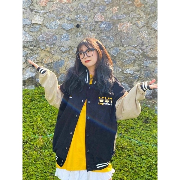 Áo khoác nhung, áo nhung bombo 2 chú ong vàng ma4558100 nam nữ cúc bấm sumisu shop